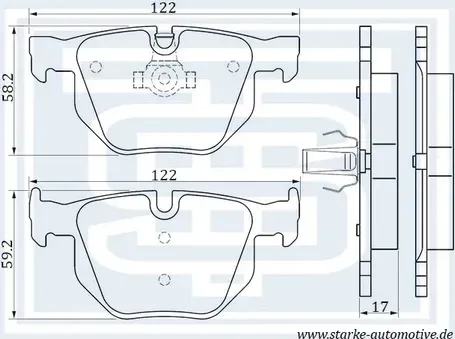 Колодки тормозные зад (Starke). Артикул 171767