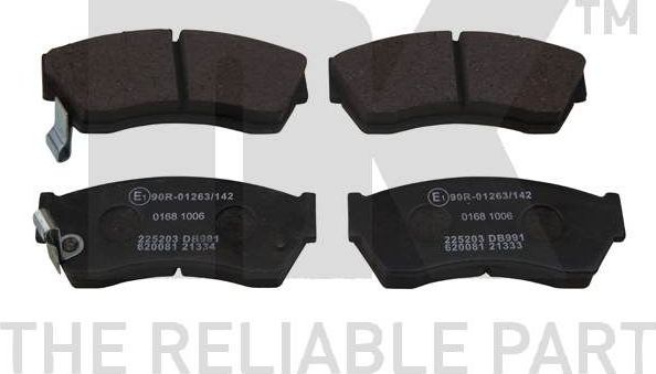 Тормозные колодки NK передние для Subaru Justy II 1995-1998. Артикул 225203