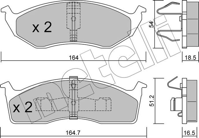 Тормозные колодки Metelli передние для Chrysler Voyager III 1995-2001. Артикул 22-0356-0