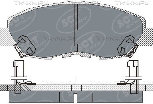 Тормозные колодки SCT-Germany передние для Honda Accord IV 1990-1993. Артикул SP 180 PR