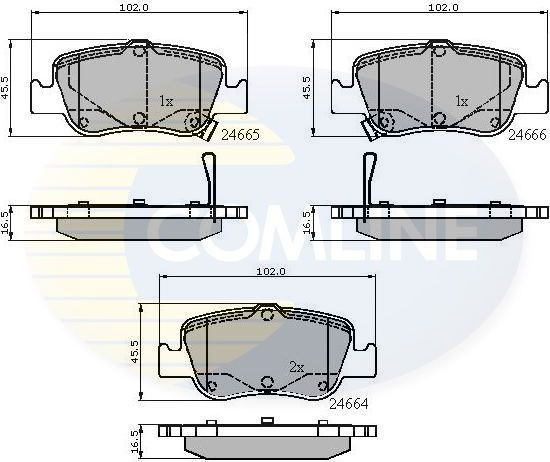 Тормозные колодки Comline Comline. Артикул CBP31572