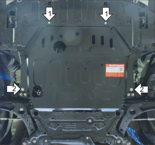 Защита АвтоСтандарт для картера и КПП Mitsubishi Outlander III 2012-2026. Артикул 51338