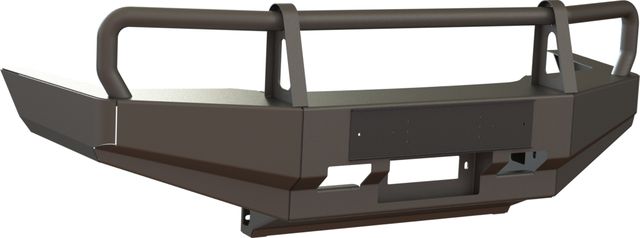 Бампер силовой STC передний для Mitsubishi Pajero Sport I 1998-2008 с защитой фар. Артикул STC-MPS1-BF-C2