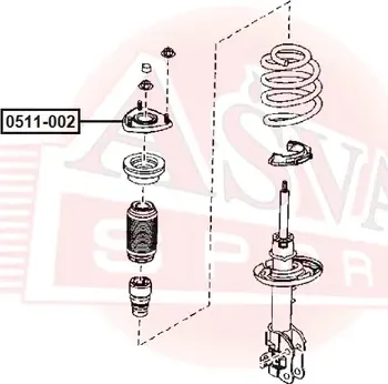 Опора переднего амортизатора L/R (Asva). Артикул 0511002