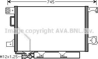 Радиатор кондиционера (конденсатор) AVA (алюминий). Артикул MS5360D