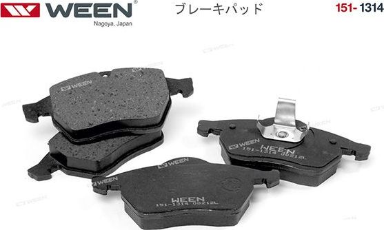 Тормозные колодки WEEN передние для Saab 9-3 I 1998-1998. Артикул 151-1314