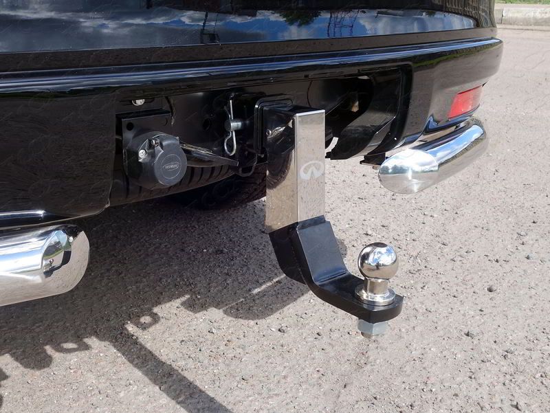 Фаркоп ТСС оцинкованный под американский квадрат для Infiniti QX80 2018-2026 . Артикул TCU00119