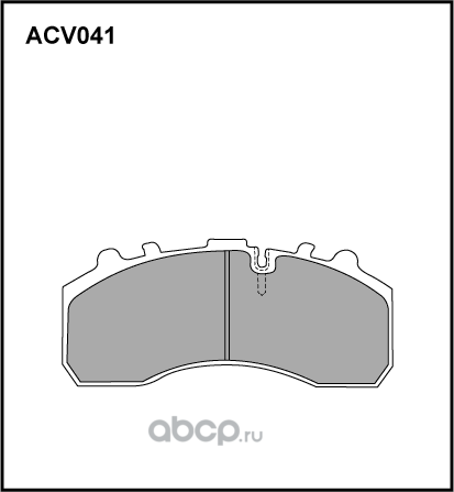 Колодки тормозные КАМАЗ-5490 MERCEDES DAF SCANIA IVECO SAF МАЗ-203 передние/задн (Allied Nippon). Артикул ACV041K