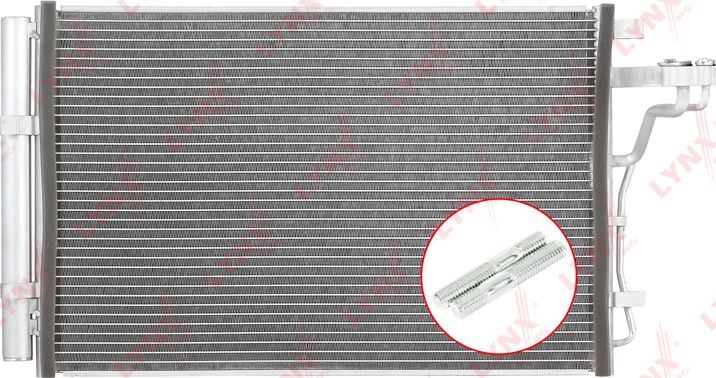 Радиатор кондиционера (конденсатор) LYNXauto. Артикул RC-0686