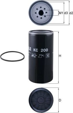 Топливный фильтр Mahle-Knecht. Артикул KC 200