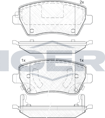 Тормозные колодки Icer. Артикул 182019