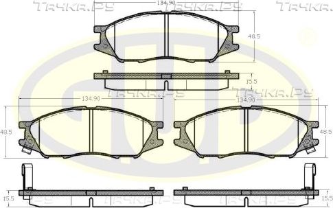 Тормозные колодки G.U.D.. Артикул GBP112302