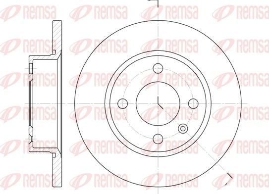 Тормозной диск Remsa передний для Chery Amulet (A15) I 2003-2010. Артикул 6425.00