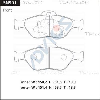 Тормозные колодки Advics. Артикул SN901