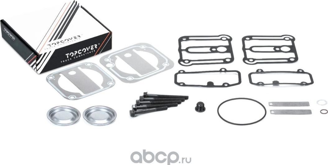 Р/к компрессора MAN TGA/TGS/TGX прокладки+клапана+болты. (Topcover) Topcover. Артикул T08493002