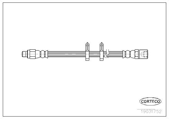 Тормозной шланг Corteco передний для IVECO Daily II 1989-1999. Артикул 19031752