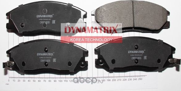 Колодки тормозные дисковые (Dynamatrix-Korea) Dynamatrix-Korea. Артикул DBP1605