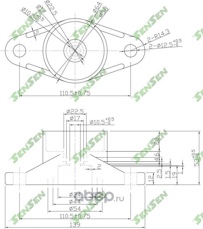 ОПОРА АМОРТИЗАТОРА ЗАДНЕГО KIA CEED -2007 (Sensen) Sensen. Артикул M61066