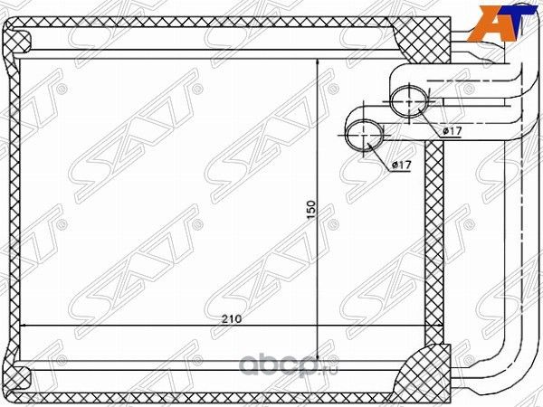 Радиатор отопителя салона HYUNDAI i30 07-KIA CEED (SAT). Артикул STHN303950