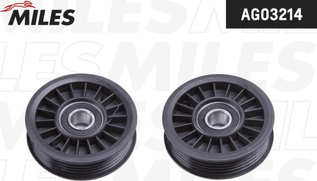 Натяжной ролик (натяжитель) приводного поликлинового ремня Miles для Audi A6 II (C5) 1997-2001. Артикул AG03214