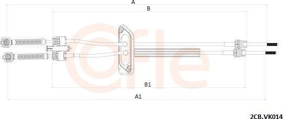 Трос переключения передач КПП Cofle для Volkswagen Multivan T5 2003-2015. Артикул 92.2CB.VK014