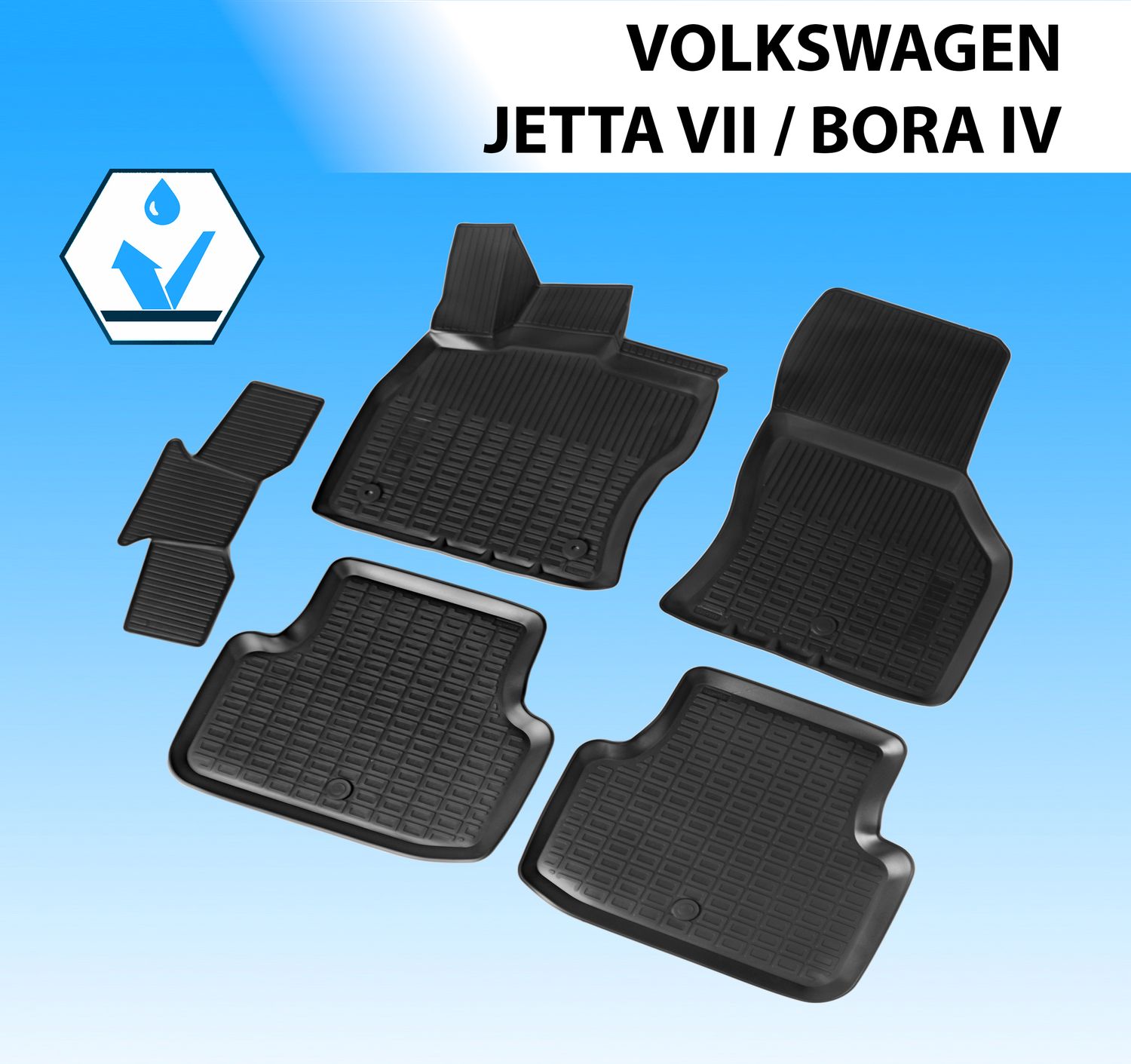 Коврики Rival для салона Volkswagen Bora IV поколение 2018-2026. Артикул 15802003