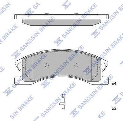 Тормозные колодки Sangsin Hi-Q. Артикул SP2179