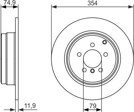 Тормозной диск Bosch. Артикул 0 986 479 612