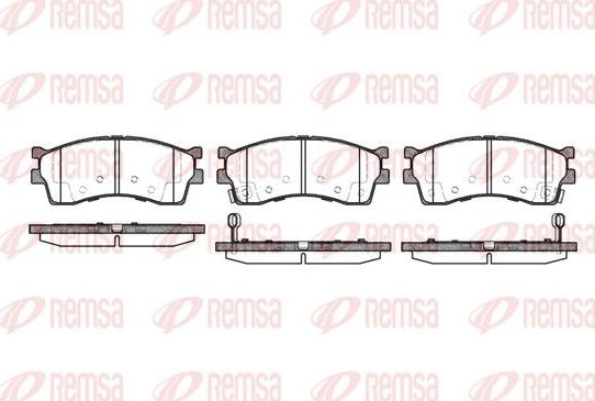 Тормозные колодки Remsa передние для Kia Shuma II 2001-2004. Артикул 0415.42