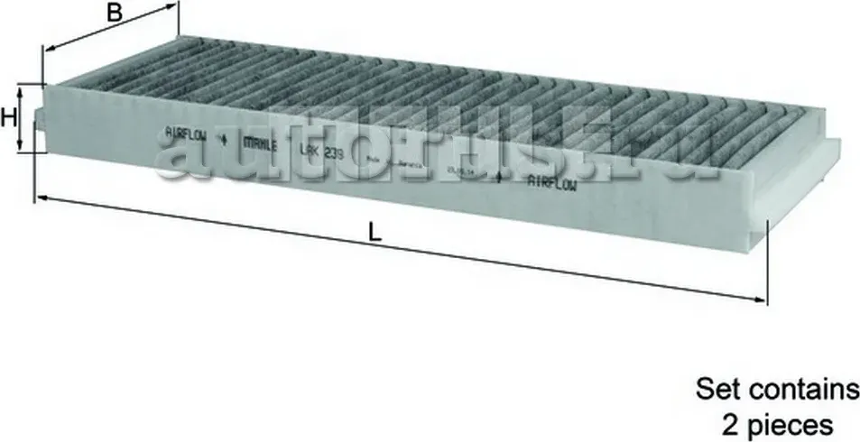 ЗАМЕНЕН НА LAK 239/S ФИЛЬТP САЛОНА ... (Mahle/Knecht). Артикул LAK239