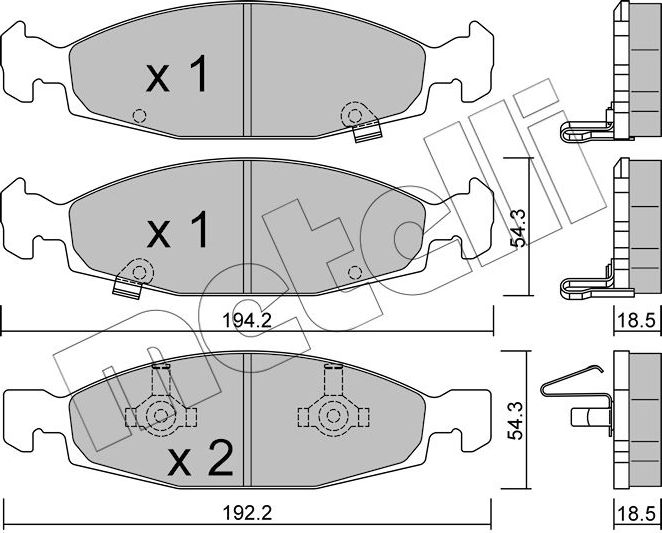 Тормозные колодки Metelli. Артикул 22-0525-0