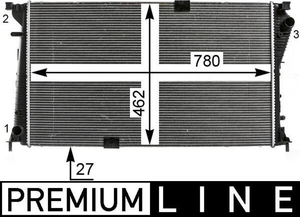Радиатор охлаждения двигателя Mahle Premium. Артикул CR 19 000P