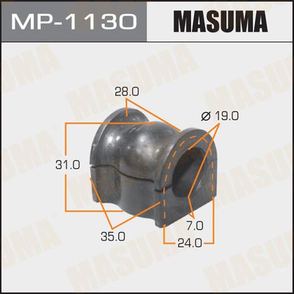 Втулки стабилизатора Masuma задние для Honda CR-V IV 2012-2018. Артикул MP-1130