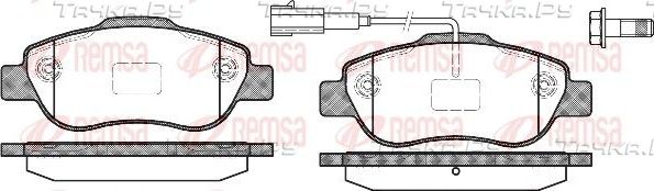 Тормозные колодки Remsa передние для Fiat Qubo I 2008-2026. Артикул 1100.11