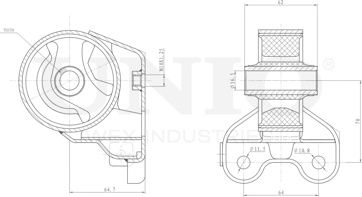 Опора двигателя (Unio). Артикул RMP-15115