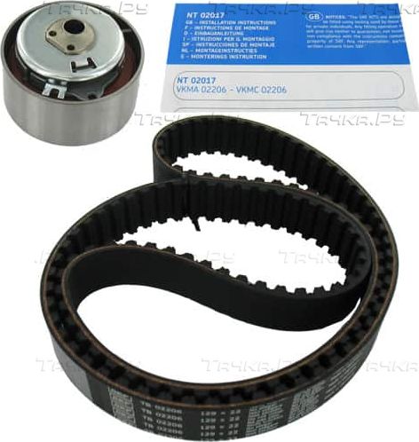 Ремень ГРМ с роликами (комплект) SKF для Fiat Punto III Punto Evo 2009-2012. Артикул VKMA 02206