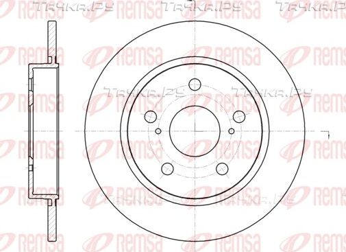 Тормозной диск Remsa задний для Toyota Corolla E170, E180 2013-2019. Артикул 61044.00