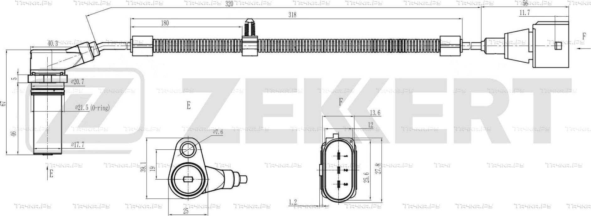 Датчик положения коленвала Zekkert. Артикул SE-4119