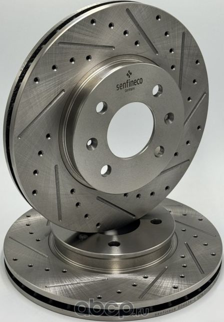 Диск тормозной передний перфорированный DD 6034 (51712-C8000) (Senfineco). Артикул DD6034