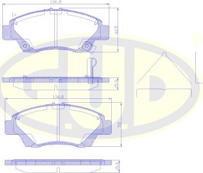 Тормозные колодки G.U.D.. Артикул GBP135802