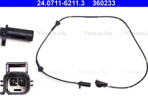 Датчик ABS ATE передний правый для Volvo S80 I 1998-2006. Артикул 24.0711-6211.3