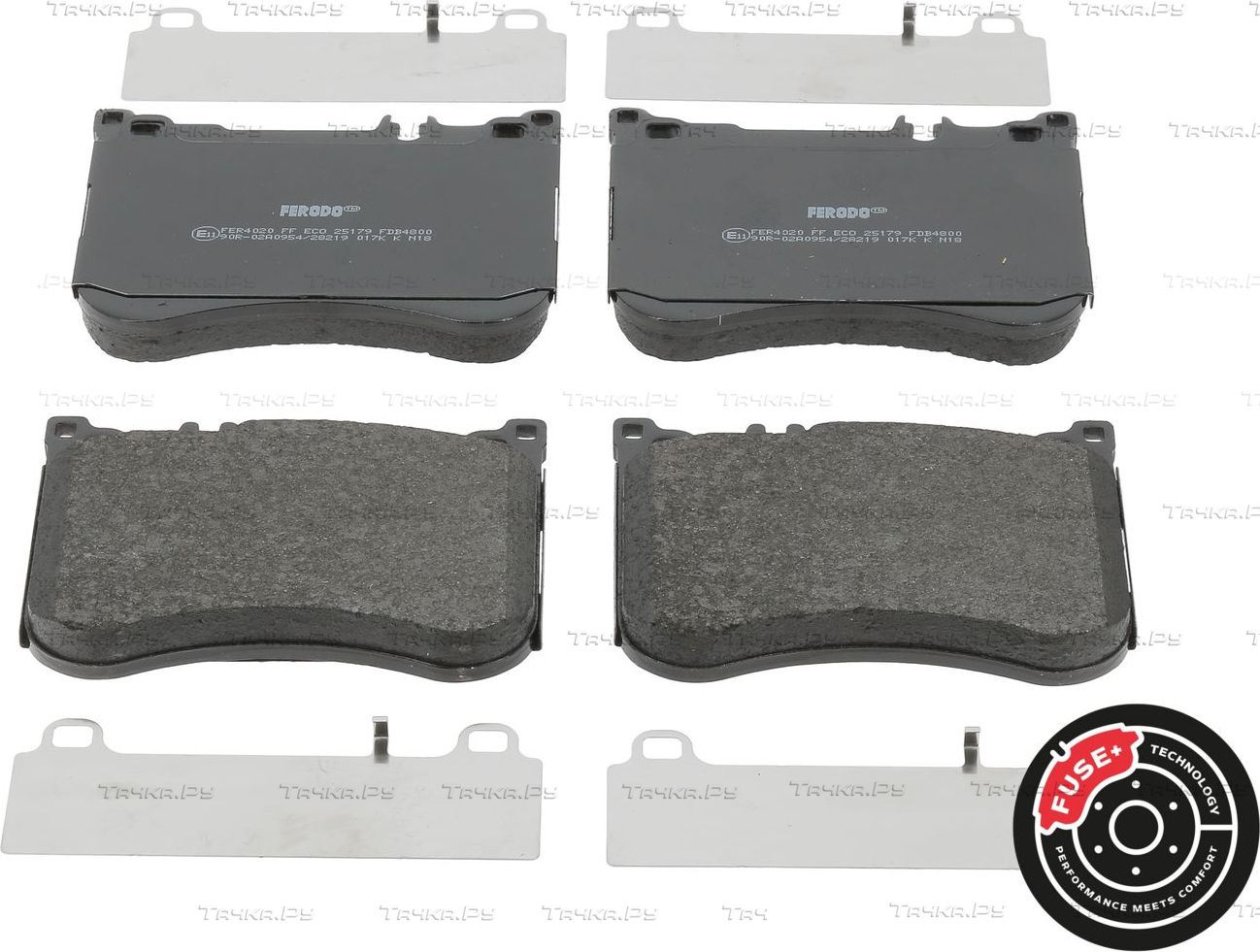 Тормозные колодки Ferodo FUSE+ Technology передние для Mercedes-Benz CLS III (C257) 2018-2026. Артикул FDB4800