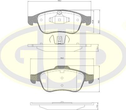 Тормозные колодки G.U.D.. Артикул GBP124810
