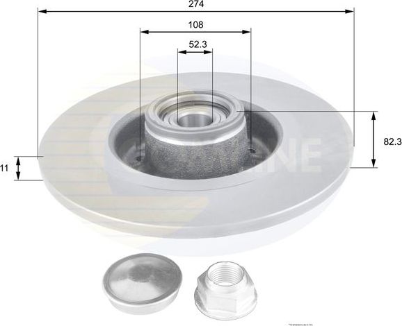 Тормозной диск Comline задний для Renault Scenic II 2005-2008. Артикул ADC1560