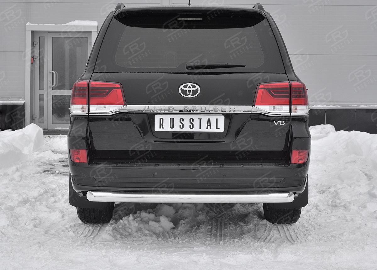 Защита RusStal заднего бампера d76 дуга для Toyota Land Cruiser 200 Executive Lounge 2018-2021. Артикул TLCZ-003120
