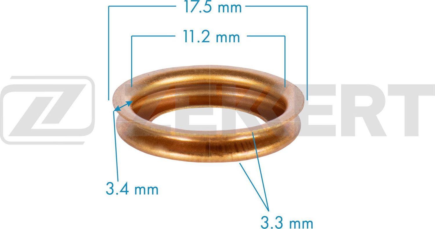 Шайба Nissan  Renault (миним. кол-во заказа 10 шт) Zekkert (медь). Артикул BE-3571