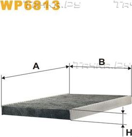 Салонный фильтр WIX Filters для Audi A3 I (8L) 1996-1997. Артикул WP6813