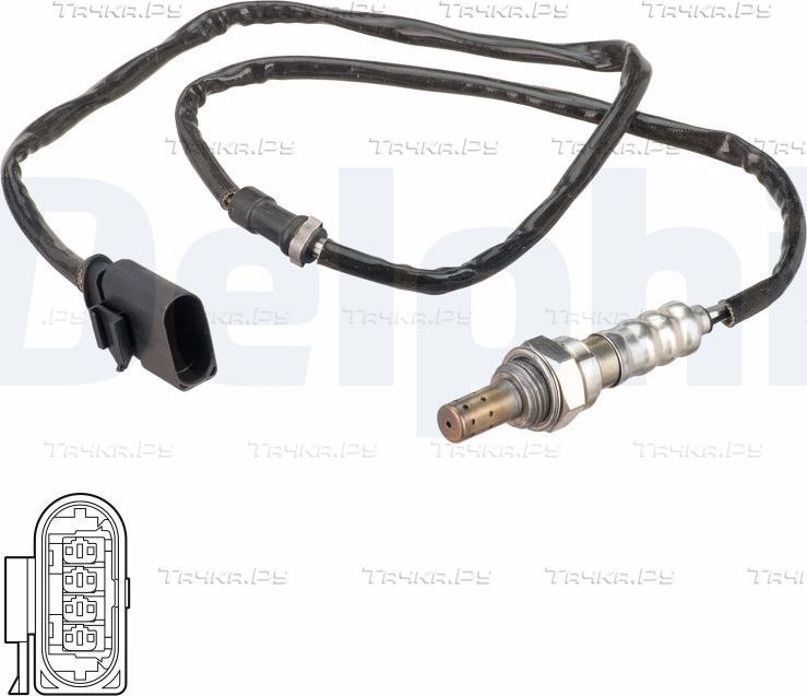 Лямбда-зонд (кислородный датчик) Delphi для SEAT Toledo IV 2012-2015. Артикул ES21111-12B1