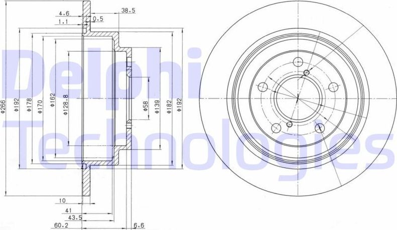 Тормозной диск Delphi. Артикул BG2826
