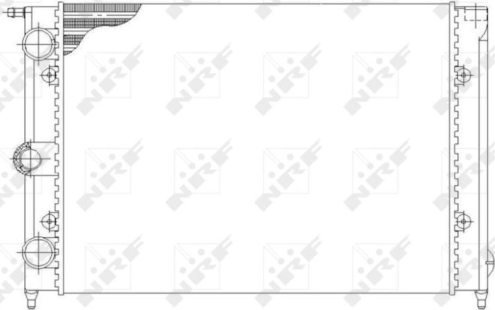 Радиатор охлаждения двигателя NRF (алюминий). Артикул 58697